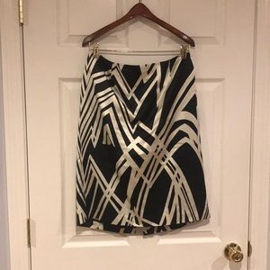 Black and white geometric Jones New York skirt